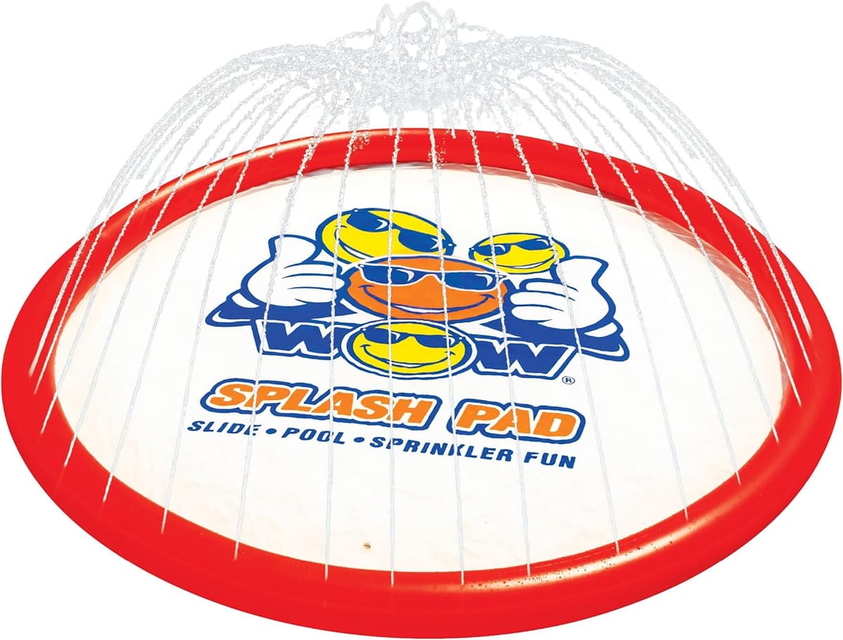 בריכה לכלב — WOW Sports Giant Splash Pad, Durable wading pool with Built in Sprinklers