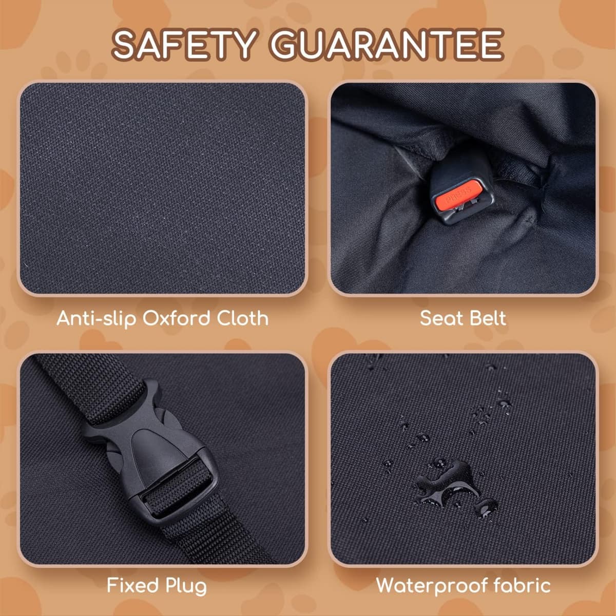 כיסוי רכב לכלב — Dog Car Seat Cover, No-Skirt Design Waterproof Nonslip Car Seat Cover for Dogs, 