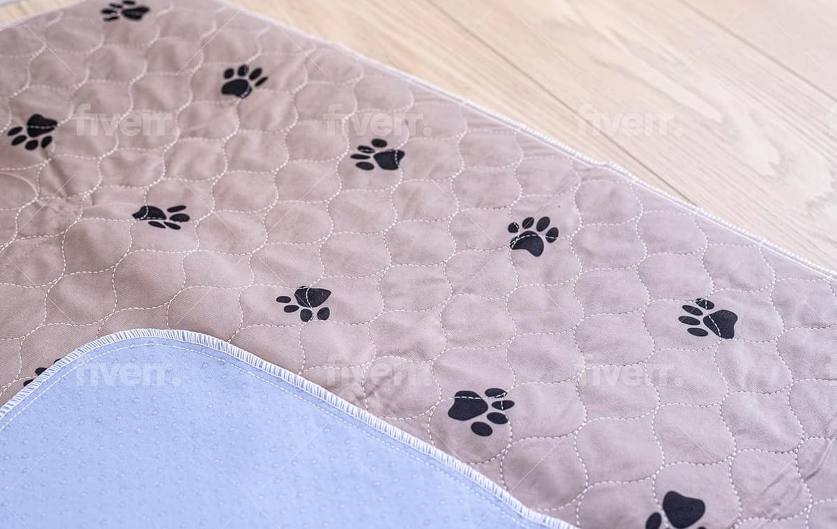 פדים/חיתולים לכלב — Washable Dog Pee Pads with Free Grooming Gloves, Reusable Puppy Pee Pads for Whe