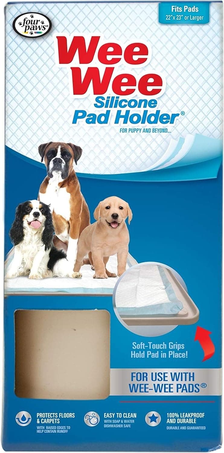 פדים/חיתולים לכלב — Four Paws Wee-Wee Silicone Pee Pad Holder for Dogs &amp; Puppies, Washable Dog H