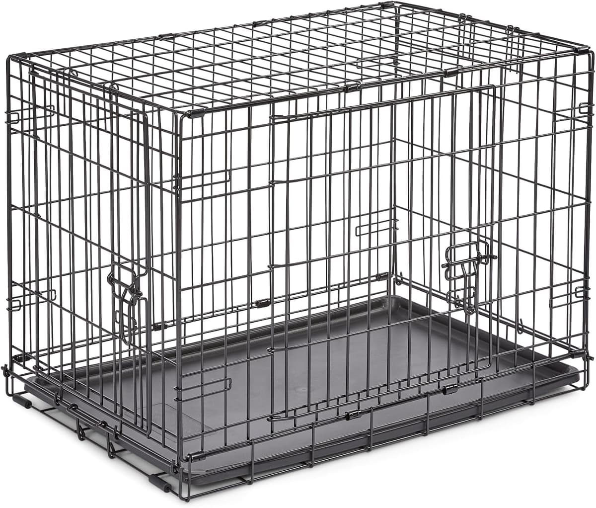 כלוב/כלייה לכלב — Midwest Homes for Pets 30-Inch New World Crate for Medium Breeds, 21-40 lbs, Dou