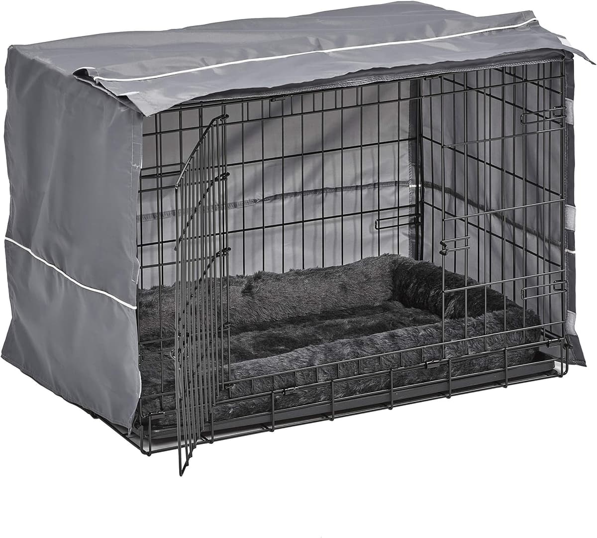 כלוב/כלייה לכלב — MidWest Homes for Pets Double Door 30-inch Dog Crate Kit, Bundle Includes a Two-