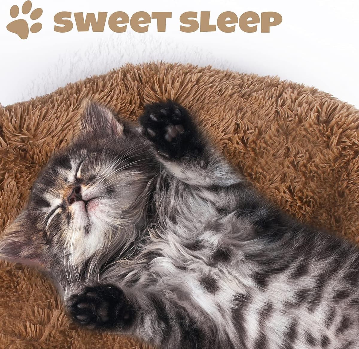 מיטה לכלב קטן — Calming Dog Bed &amp; Cat Bed Anti-Slip Donut Cat and Dog Be