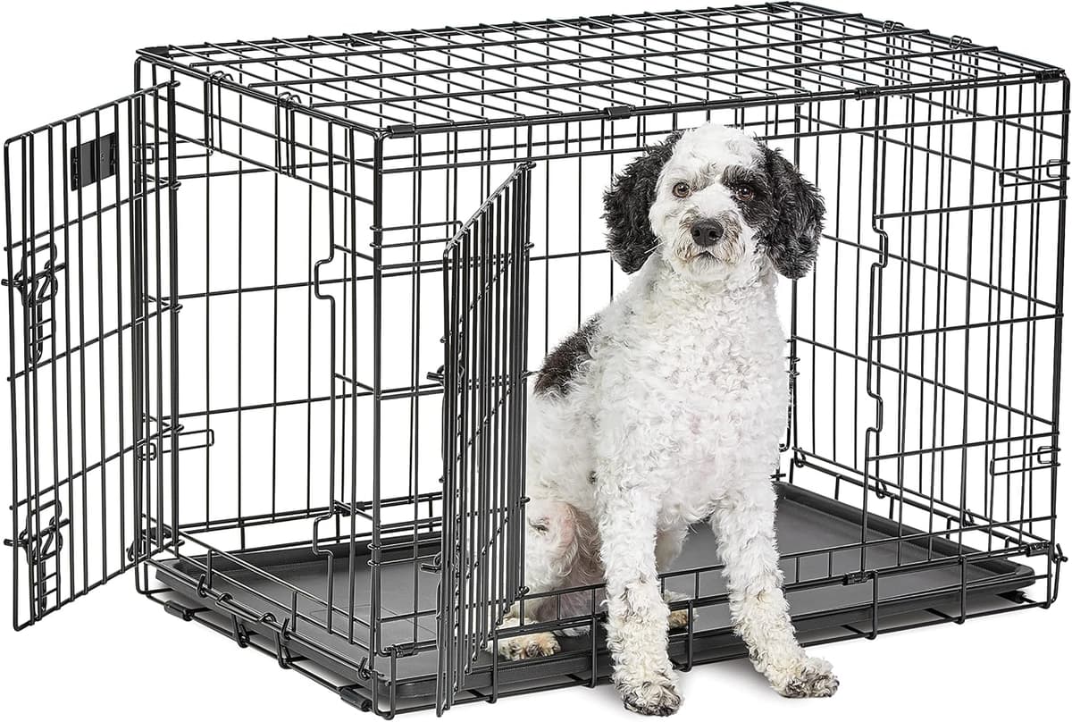 כלוב/כלייה לכלב — MidWest Homes for Pets 30-Inch LifeStages Crate for Medium Breeds, 21-40 lbs, Do