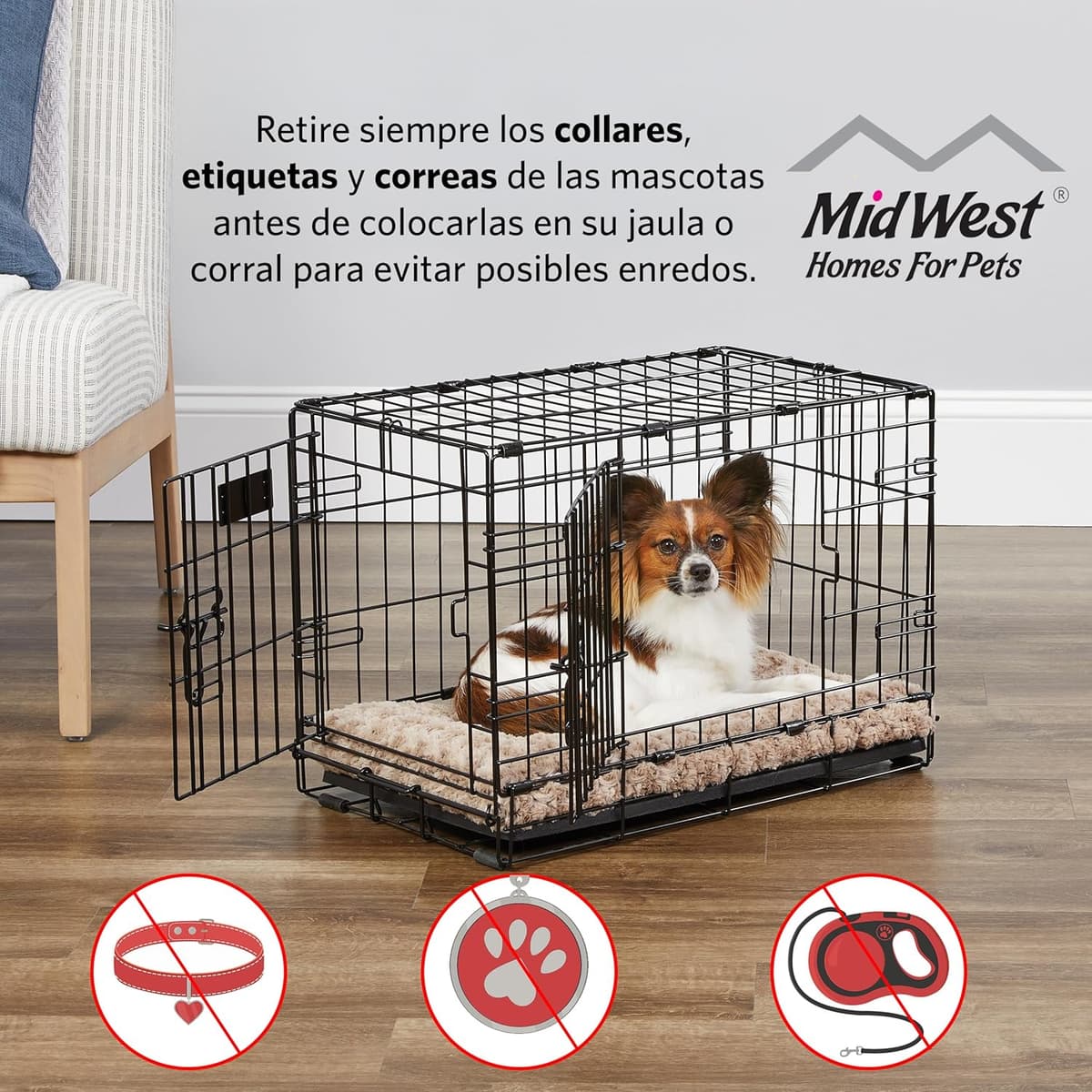 כלוב/כלייה לכלב — MidWest Homes for Pets Intermediate LifeStages Single Door 36-Inch Folding Dog C