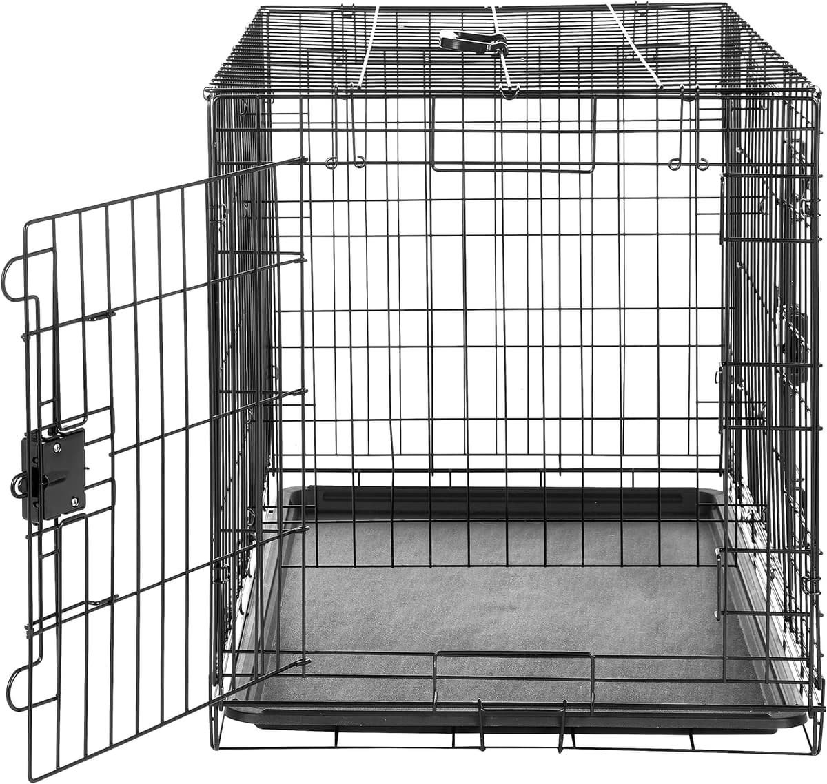 כלוב/כלייה לכלב — Amazon Basics Portable, Easy to Assemble, Foldable Metal Wire Dog Crate with Rem