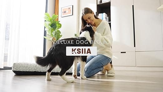 מיטה לכלב קטן — KSIIA Washable Dog Bed Deluxe Plush Dog Crate Beds Comfy Kennel Pad Anti-Slip Pe
