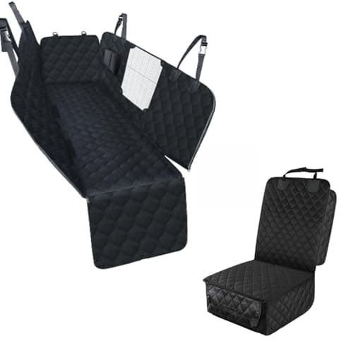 כיסוי רכב לכלב — PETICON Front Seat Car Cover and Dog Hammock, Full Protection Front Seat Car Cov