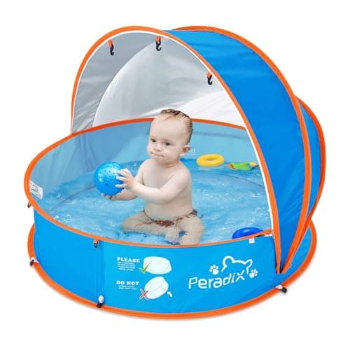 בריכה לכלב — Peradix Paddling Pool for Kids & Pets Infant Ball Pit Tent, Baby Beach Tent, Tod