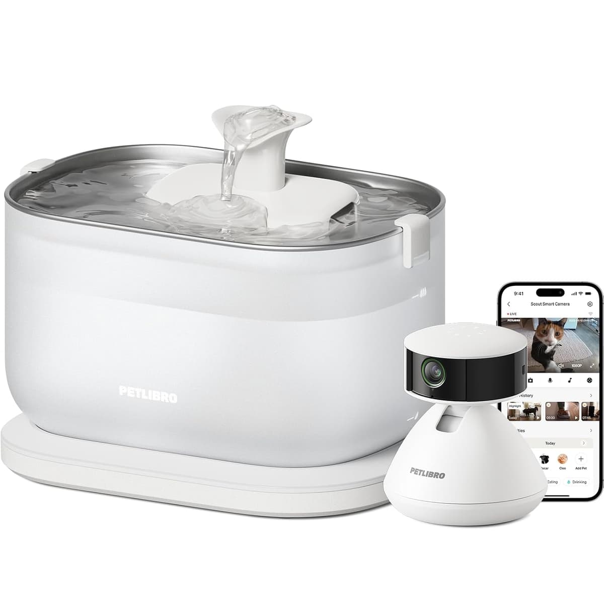מצלמת מעקב לכלב — Bundle of PETLIBRO AI Pet Camera Indoor with Phone App, 360° View Dog Camera, 10
