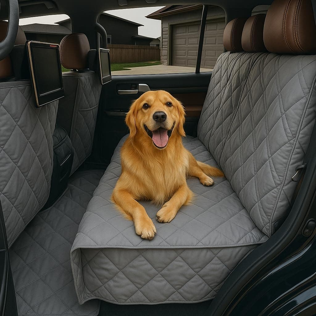כיסוי רכב לכלב — Formosa Covers Dog Car Seat Cover for Back Seat - Car Floor Cover for Dogs - Non