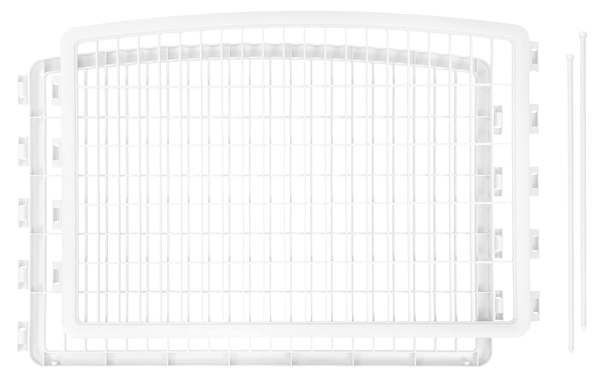 שער בטיחות לכלב — IRIS USA 24" 2-Panel Add-On Panels Pet Dog Puppy Playpen, Foldable, Customizable