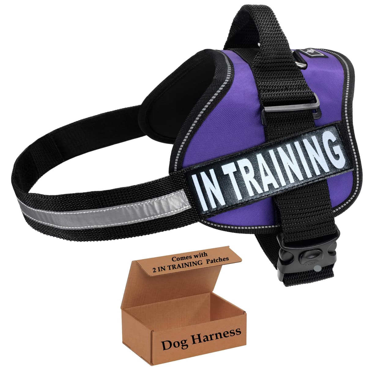 רתמה לכלב — Service Dog in Training Vest - Adjustable No Pull Dog Harness with Patches. in T