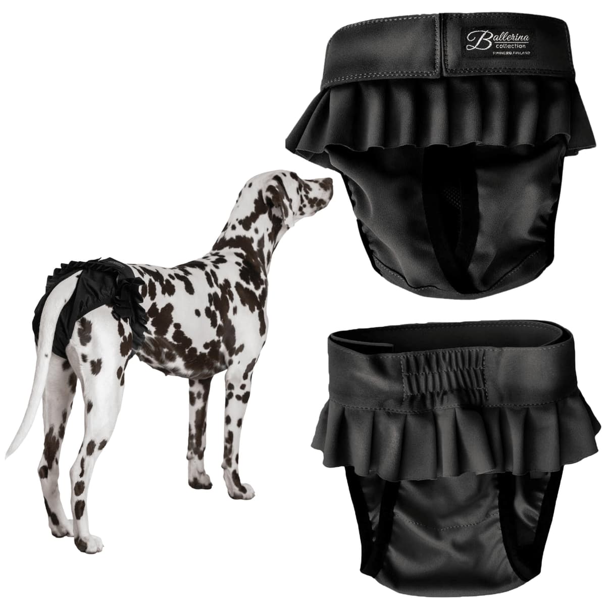 חיתול לכלב — FINNERO Ballerina Dog Diaper – Washable, Reusable, Leak-Proof – Heat, Period & U