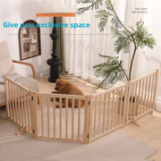 גדר עץ מתקפלת לכלבים וחתולים – לשימוש בתוך הבית | שילוב חופשי וללא התקנה