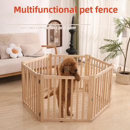 גדר עץ מתקפלת לכלבים וחתולים – לשימוש בתוך הבית | שילוב חופשי וללא התקנה