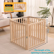 גדר עץ מתקפלת לכלבים וחתולים – לשימוש בתוך הבית | שילוב חופשי וללא התקנה