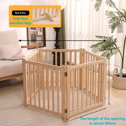 גדר עץ מתקפלת לכלבים וחתולים – לשימוש בתוך הבית | שילוב חופשי וללא התקנה