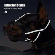 מחסום לכלב נגד נביחות ונשיכות – מחסום רשת נושם עם רצועה רפלקטיבית | מתאים לכל עונות השנה