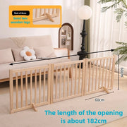 גדר עץ מתקפלת לכלבים וחתולים – לשימוש בתוך הבית | שילוב חופשי וללא התקנה