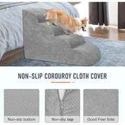 מדרגות לכלבים גדולים וקטנים – ריפוד ספוג צפוף ונוחות מקסימלית