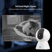 מצלמת חכמה לכלבים וחתולים – KERUI WiFi IP עם מעקב אוטומטי וראיית לילה | איכות 4K