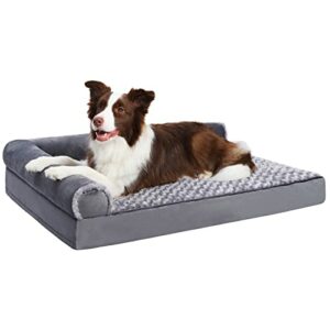 מיטת כלבים אורתופדית מפוארת בצורת L