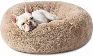 מיטת כלבים מרגיעה לכלבים בינוניים בצורת סופגנייה